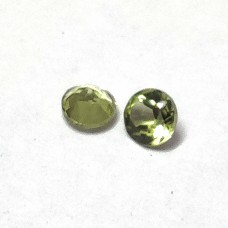 Peridot 3mm round facet 0.16 cts